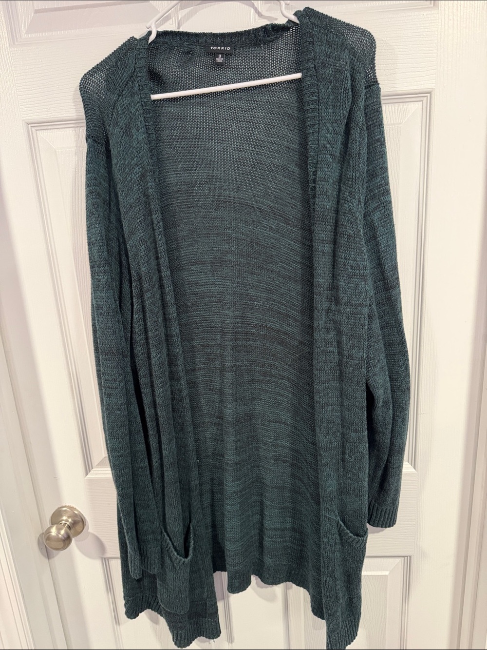 torrid Teal Open-Front Duster Cardigan